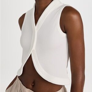 BNWT Christopher Esber White Rib Vest Top Size UK6